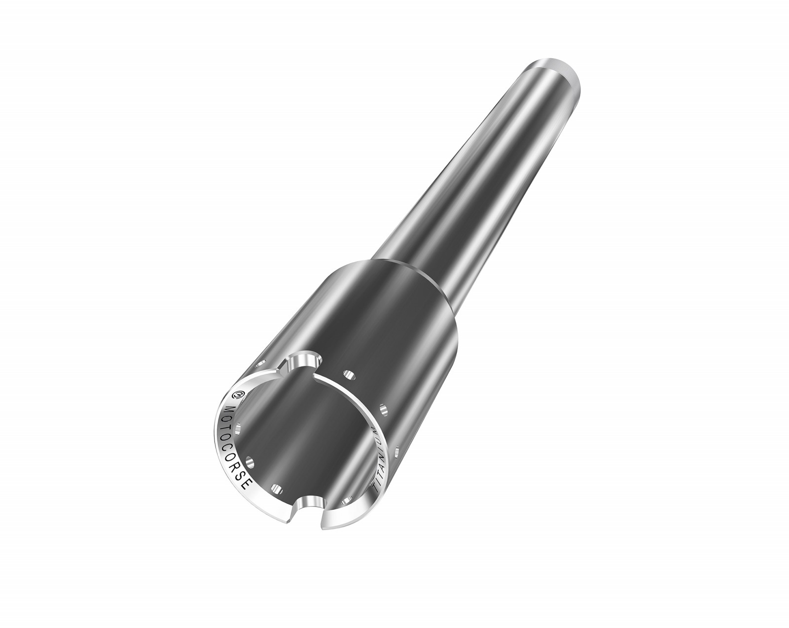 Motocorse Titanium Front Axle for Ducati Panigale, Streetfighter, and Diavel Motocorse Titanium Front Axle for Ducati Panigale, Streetfighter, and Diavel